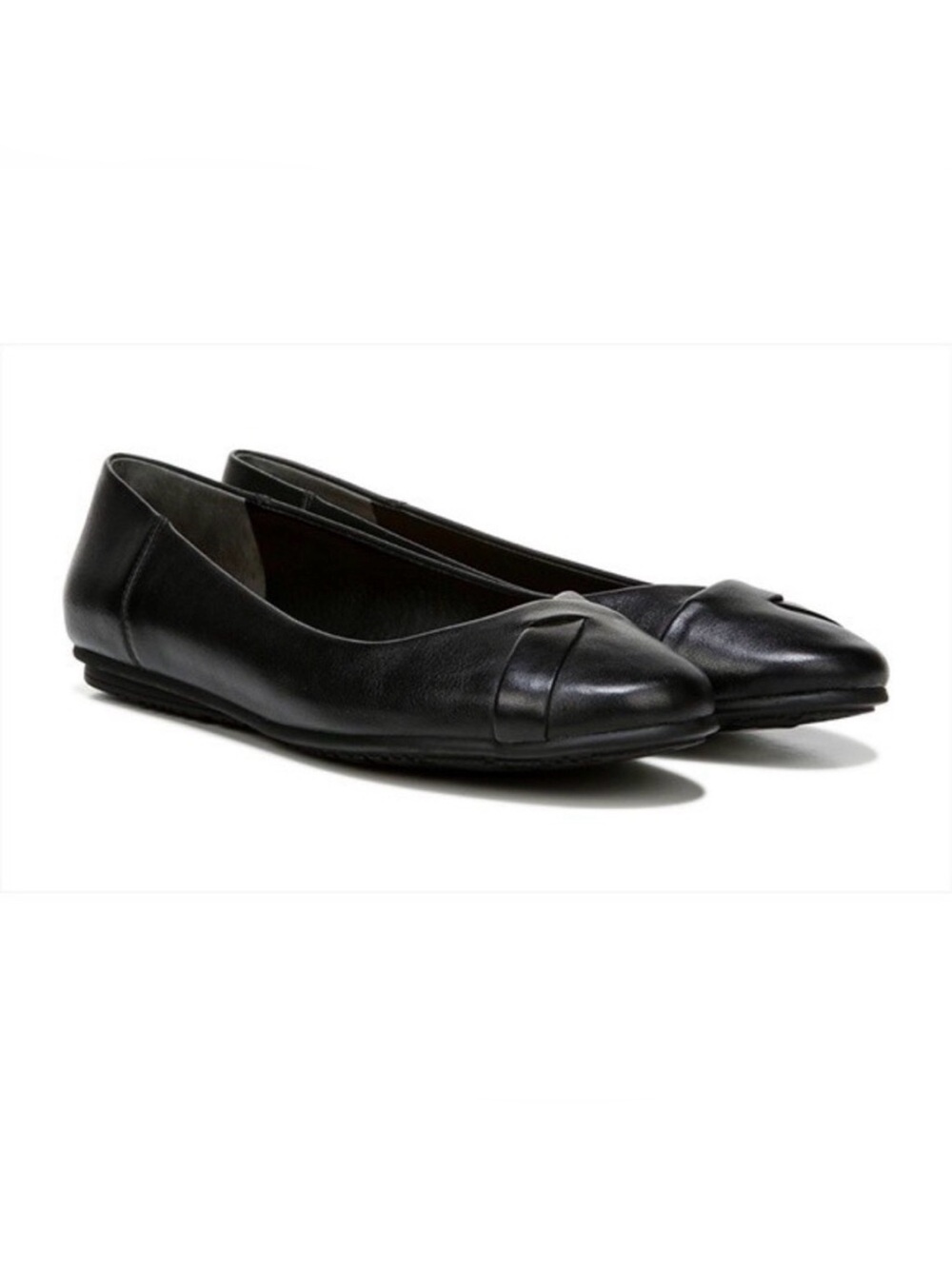 Zodiac Sadie Black Leather Slip On Ballet Flats Shoes - Size 8.5